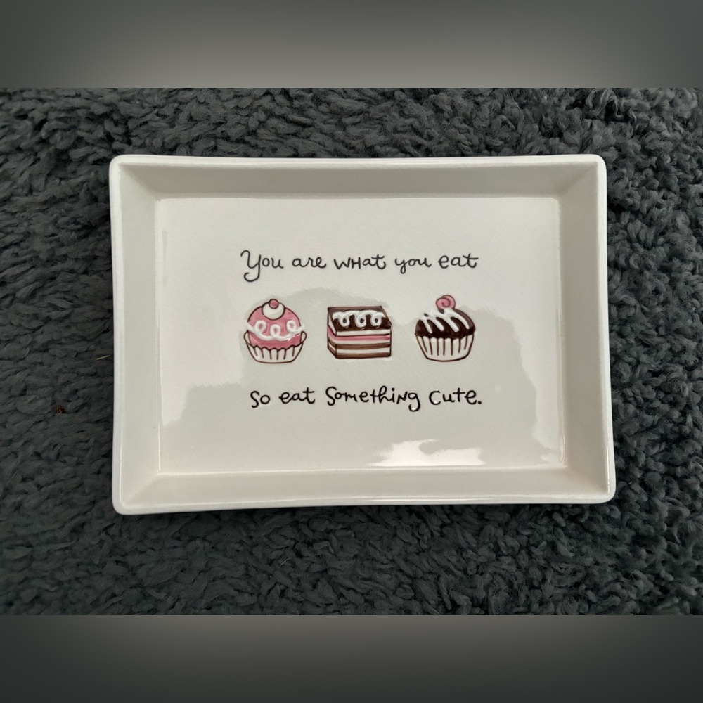 Hallmark White Rectangular Trinket Dish
